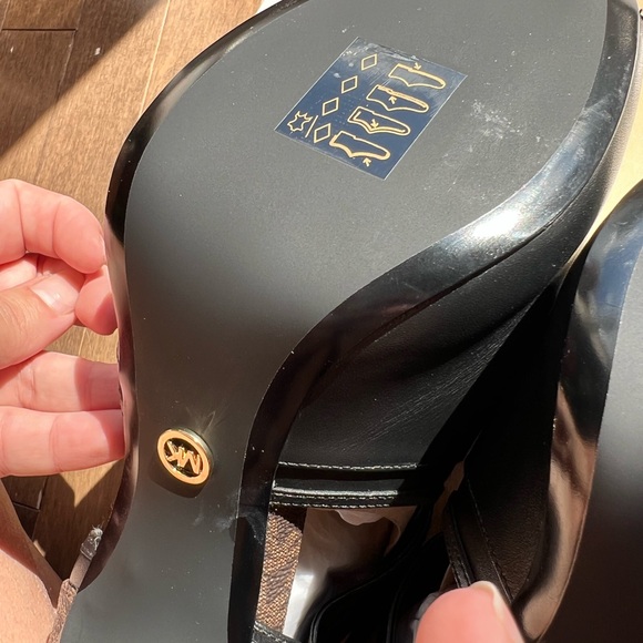 Blaze Leather and Logo Open-Toe Bootie - Picture 3 of 6